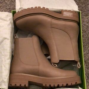Sam Edelman Waterproof Tan Laguna Chelsea Boots *new*